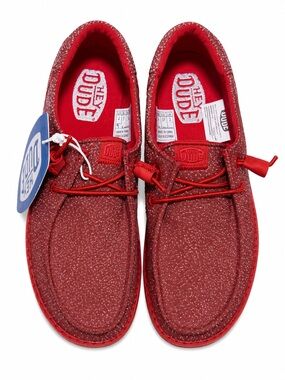 Hey Dude Red Sparkle Casual Shoes